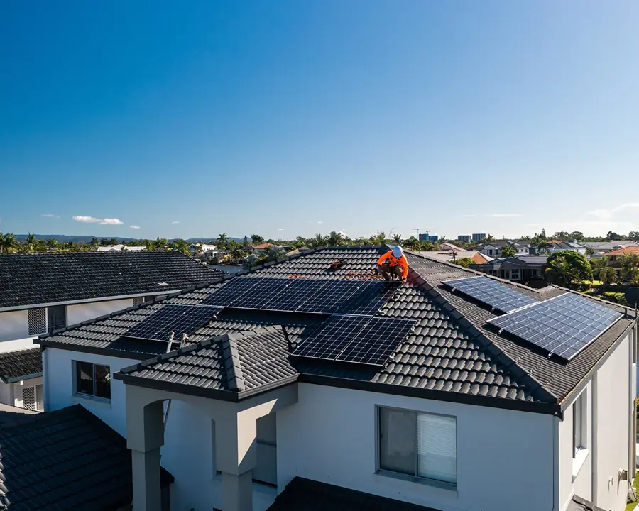Rooftop solar and battery installation