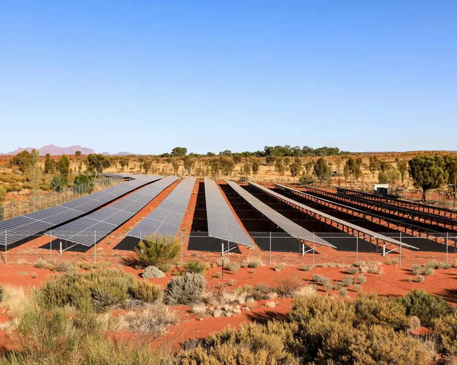 Solar farm in the Australian outback