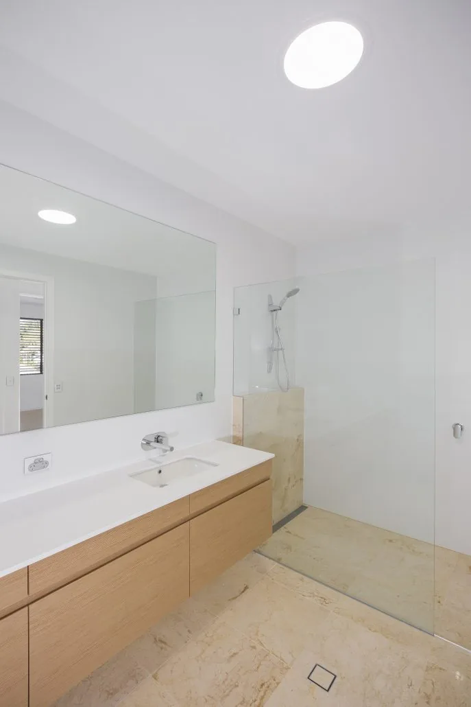 Solar LED lighting inside the washroom