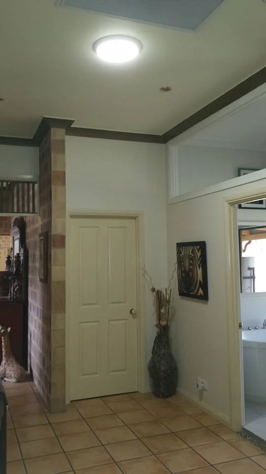 Solar LED skylight lightening the home