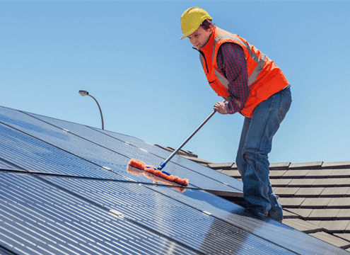 how to clean solar panels